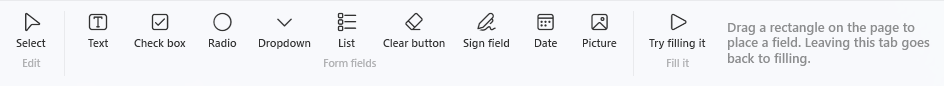 แท็บ Form design